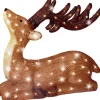 Lumineo kerstfiguur rendier liggend met verlichting 18 x 52 x 56 cm