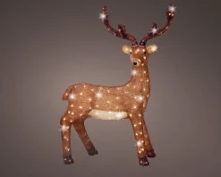 Lumineo kerstfiguur rendier staand met verlichting 25 x 66 x 86 cm