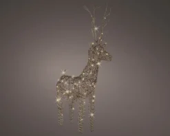 Lumineo kerstfiguur rendier met verlichting 24 x 60 x 104 cm