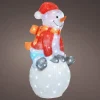 Lumineo kerstfiguur sneeuwpop met verlichting 33 x 40,5 x 70,5 cm