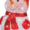 Lumineo kerstfiguur sneeuwpop met verlichting 25 x 25 x 35 cm