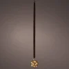 Lumineo kersthanger bal bruin met verlichting D 10 cm