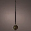 Lumineo kersthanger bal in ring zwart met verlichting 5,5 x 20 x 20 cm