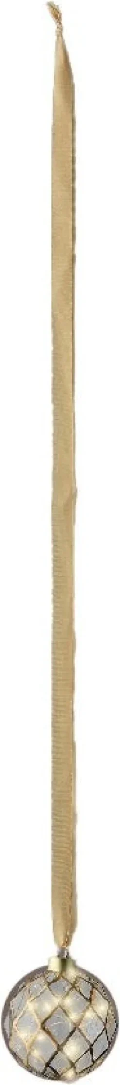 Lumineo kersthanger bal transparant met verlichting D 10 cm