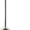 Lumineo kersthanger bloem zwart met verlichting 8 x 26 x 26 cm