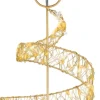 Lumineo kersthanger spiraal goud met verlichting D 18 H 41 cm