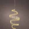 Lumineo kersthanger spiraal goud met verlichting D 28 H 63 cm