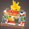 Lumineo kersthuisje french fries (snackbar) 12 x 19,5 x 16 cm