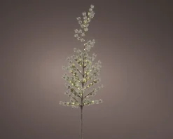 Lumineo LED kersttak groen 26 lampjes warm wit D 15 H 120 cm