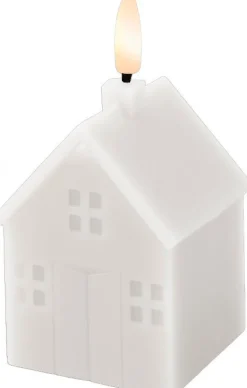 Lumineo LED stompkaars huis Talo wit 6 x 6 x 11,3 cm