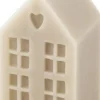 Lumineo LED stompkaars huis Talo crème 6 x 6 x 14,8 cm