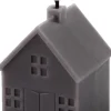 Lumineo LED stompkaars huis Talo grijs 6 x 6 x 11,3 cm