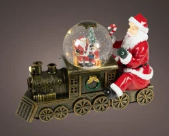 Lumineo sneeuwbol kersttrein met verlichting 16,3 x 31,6 x 20 cm