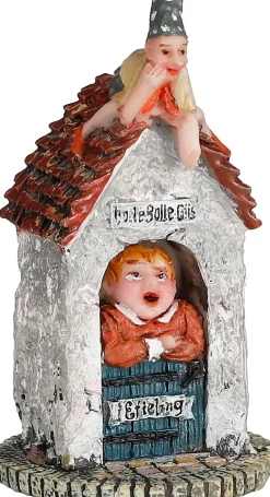 Luville Efteling kerstdorpminiatuur huis holle bolle gijs 4,5 x 4,5 x 8 cm