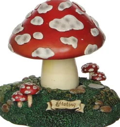 LuVille Efteling kerstdorpminiatuur muzikale paddenstoel D 15 H 16 cm