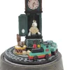 LuVille Efteling kerstdorpminiatuur geitje in klok met beweging D 15 H 18 cm