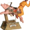 LuVille Efteling kerstdorpminiatuur varken en de man 13,5 x 4,5 x 12 cm