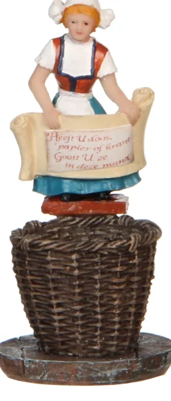LuVille Efteling kerstdorpminiatuur prullenmand D 2,5 H 7 cm