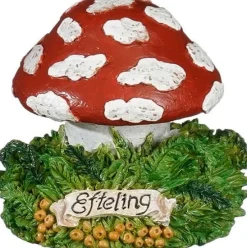 Luville Efteling kerstdorpminiatuur muzikale paddenstoel D 6,5 H 5,5 cm