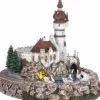 LuVille Efteling kersthuisje zes zwanen 24 x 31 x 27,5 cm