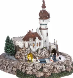 LuVille Efteling kersthuisje zes zwanen 24 x 31 x 27,5 cm