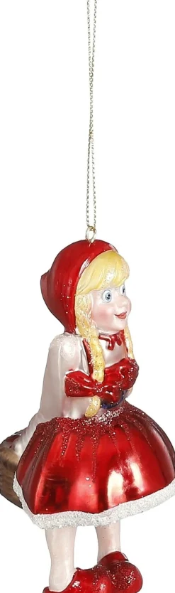 LuVille Efteling kerst ornament Roodkapje 5,5 x 6 x 13 cm