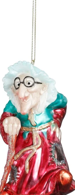 Luville Efteling kerst ornament heks roze 7 x 7 x 12,5 cm