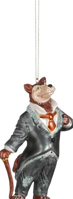 LuVille Efteling kerst ornament wolf 8 x 4,5 x 12 cm
