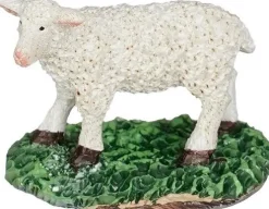 Luville General kerstdorpminiatuur schaap 4 x 2,5 x 3 cm