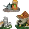 Luville General kerstdorpminiatuur boerderij accessoires 6,5 x 6 x 5 cm 3 stuks