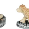 Luville General kerstdorpminiatuur golden retriever pups 3,3 x 2 x 2,5 cm 2 stuks