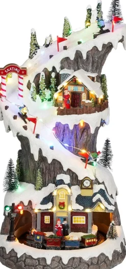 Luville General kerstdorp ski slope scene (ski-berg) 20,5 x 21 x 43 cm