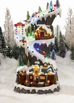 Luville General kerstdorp ski slope scene (ski-berg) 20,5 x 21 x 43 cm