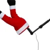 Luville kerstboomdecoratie kerstman benen bewegend 17 x 13 x 35 cm