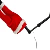 Luville kerstboomdecoratie kerstman benen bewegend 17 x 13 x 35 cm