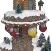 LuVille kerstdorpminiatuur kabelbaan berg 21,5 x 22,5 x 28 cm