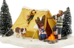 LuVille kerstdorpminiatuur kamperen 16,5 x 12,5 x 10 cm
