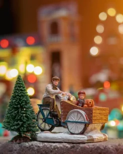 Luville kerstdorpminiatuur bomen 40 x 30 x 12 cm 21 stuks