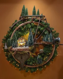 Luville kerstdorpminiatuur bomen 40 x 30 x 12 cm 21 stuks