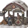 LuVille kerstdorpminiatuur paardenstal 13 x 11 x 11,5 cm