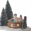 LuVille kerstdorpminiatuur bubbelbad 13 x 10 x 11 cm