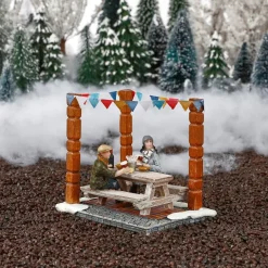 LuVille kerstdorpminiatuur buiten eten 10 x 7,5 x 9 cm
