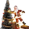 Luville kerstdorpminiatuur clumsy santa (onhandige kerstman) 9,5 x 6 x 10 cm