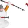 Luville kerstdorpminiatuur people in snow (mensen in sneeuwbal) 11 x 9 x 7 cm