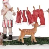 LuVille kerstdorpminiatuur wasserij met kerstman 12,5 x 8 x 7,5 cm