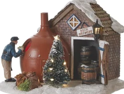 LuVille kersthuisje bierbrouwerij 16 x 14 x 12 cm