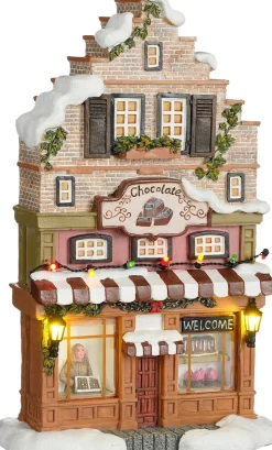 Luville kersthuisje chocolate shop (chocolade winkel) 17,5 x 8,5 x 27,5 cm