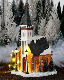 Luville kersthuisje church (kerk) 15 x 16,5 x 31 cm