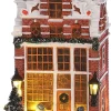 LuVille kersthuisje grachtenpandwinkel 8,5 x 9 x 18 cm