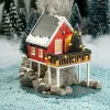 Luville kersthuisje house on rocks (huisje op berg) 19,5 x 17,5 x 19,5 cm